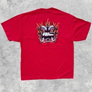 No Fear Flaming Clubs Vtg Y2K T-Shirt XL